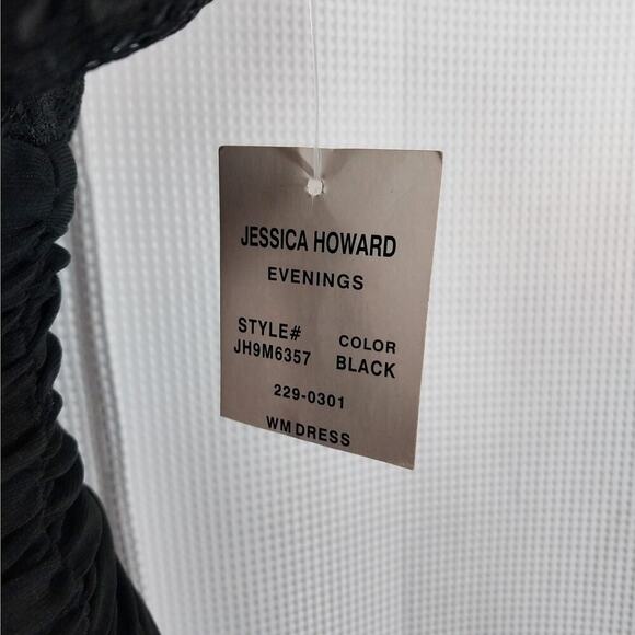 NWT! JESSICA HOWARD! LUXE BLACK LACE BODICE, FULL SKIRT MAXI DRESS! SZ 10 - Picture 6 of 9